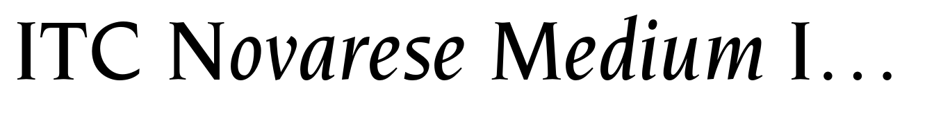 ITC Novarese Medium Italic